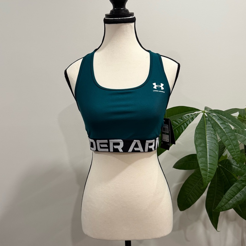 Under Armour Teal Medium-Support Sports Bra — Size L